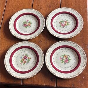 Woods Burslem England "Selston" four saucers